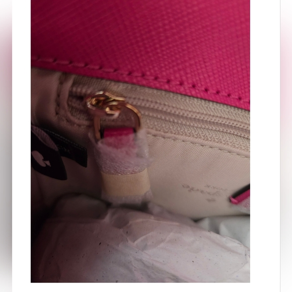Kate Spade Sadie Envelope Saffiano Leather Crossbody ~ Candied Plum Pink (NWT) - Picture 3 of 5